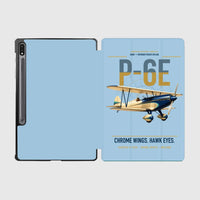 Thumbnail for Curtiss P-6E Hawk design on light blue samsung tablet tablet case