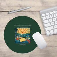 Thumbnail for VINTAGE G4500 - The Five Hundredth Sunrise - Designed Mouse Pads design on darkgreen round
