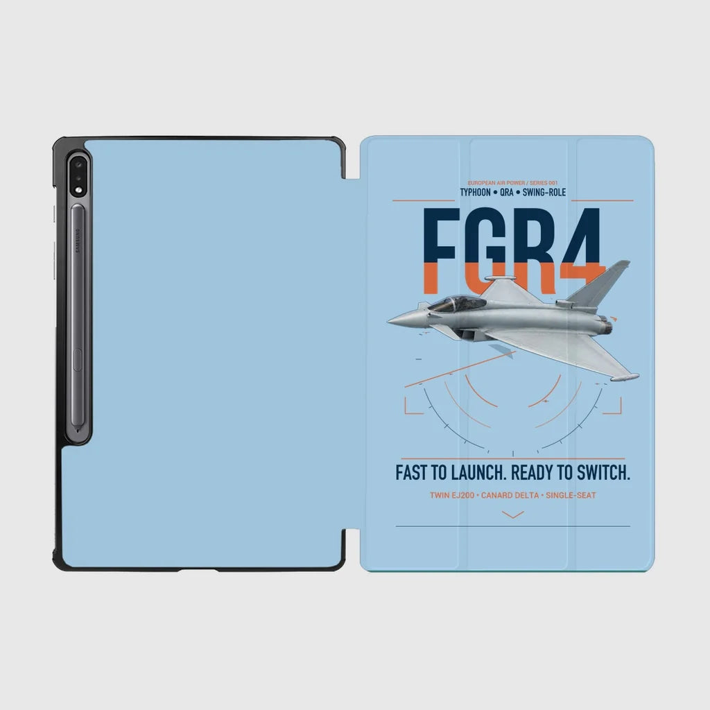 Eurofighter Typhoon FGR4 design on light blue samsung tablet tablet case