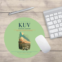 Thumbnail for Gunsan Airport (KUV) design on light green round mouse pad