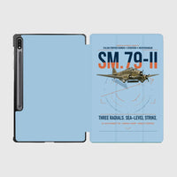 Thumbnail for Savoia-Marchetti SM.79-II Sparviero design on light blue samsung tablet tablet case