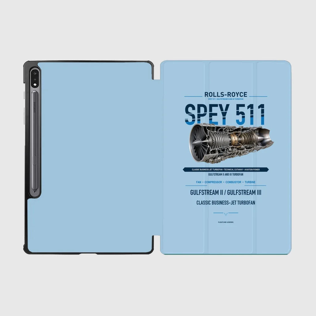 SPEY 511 design on light blue samsung tablet tablet case