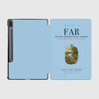 Thumbnail for Hector International Airport (FAR) design on light blue samsung tablet tablet case