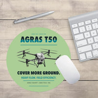 Thumbnail for DJI Agras T50 design on light green round mouse pad