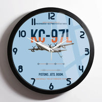 Thumbnail for KC-97L STRATOFREIGHTER design on light blue framed wall clock