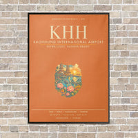 Thumbnail for Kaohsiung International Airport KHH - Canvas Framed - Orange