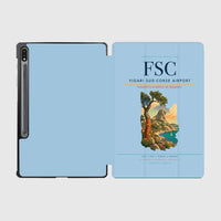 Thumbnail for Figari Sud-Corse Airport (FSC) design on light blue samsung tablet tablet case