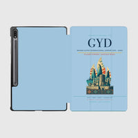 Thumbnail for Heydar Aliyev International Airport (GYD) design on light blue samsung tablet tablet case