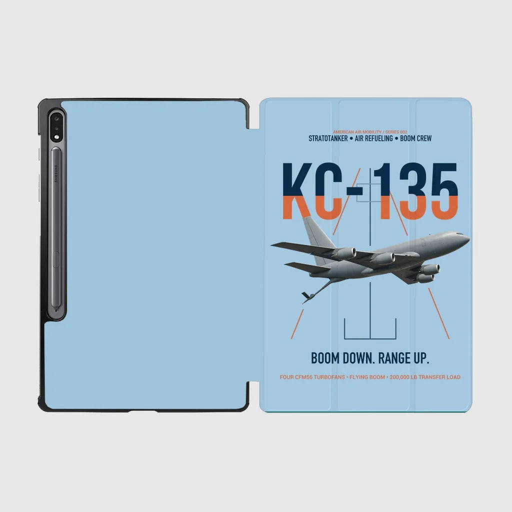 KC-135 STRATOTANKER design on light blue samsung tablet tablet case