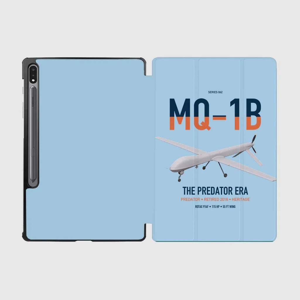 MQ-1B Predator design on light blue samsung tablet tablet case