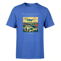Thumbnail for VINTAGE G4201 - The Checkerboard Fields - Premium T-Shirt design on blue premium t shirt