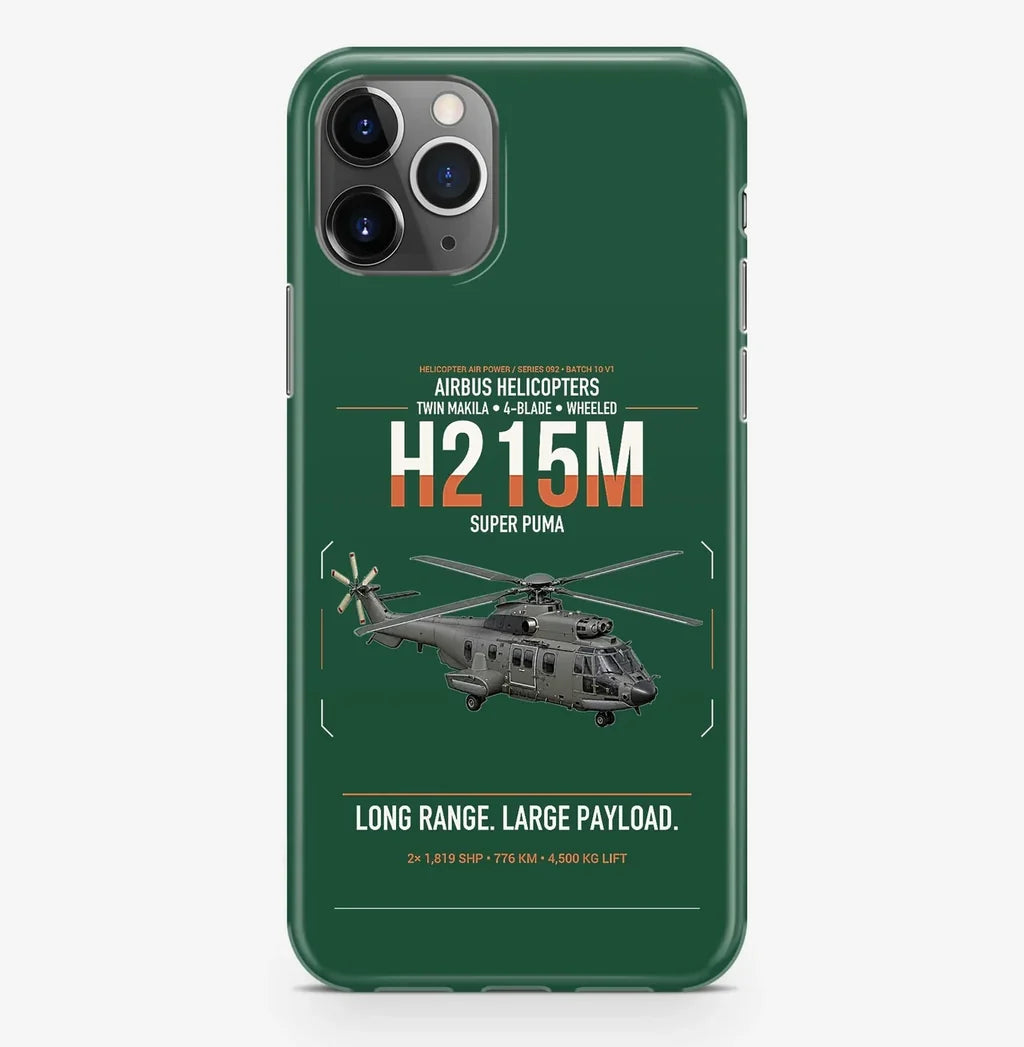 Airbus H215M design on dark green magsafe iphone case, for iPhone Pro Max