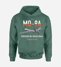 Thumbnail for MQ-9A Reaper design on green double-side hoodie, single-side print