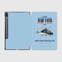 Thumbnail for Leonardo AW169 design on light blue samsung tablet tablet case