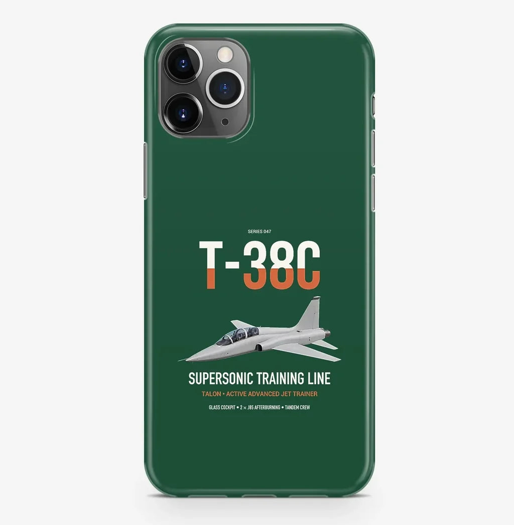 T-38C Talon design on dark green magsafe iphone case, for iPhone Pro Max