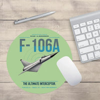Thumbnail for F-106A Delta Dart design on light green round mouse pad