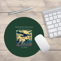 Thumbnail for VINTAGE G4479 - The Harvest Moon Mail - Designed Mouse Pads design on darkgreen round