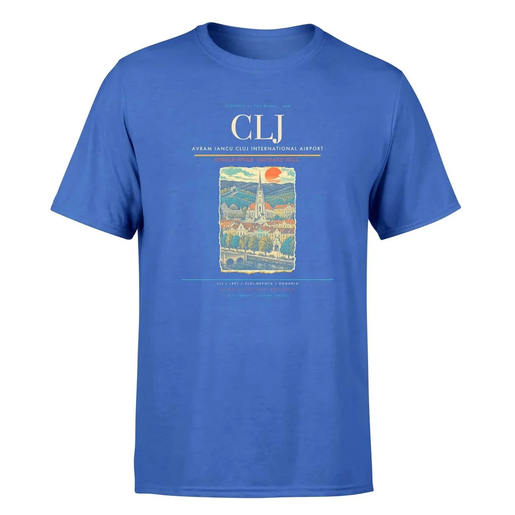Cluj-Napoca Airport (CLJ) Premium T-Shirt Blue