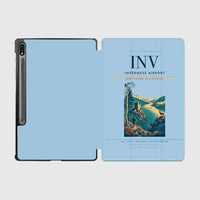 Thumbnail for Inverness Airport (INV) design on light blue samsung tablet tablet case