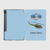Thumbnail for Bell UH-1H Iroquois design on light blue samsung tablet tablet case