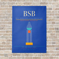 Thumbnail for Brasilia - Presidente Juscelino Kubitschek International Airport BSB - Canvas No Frame - Blue