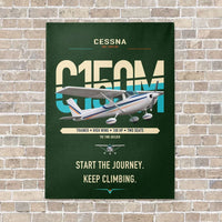 Thumbnail for Cessna 150M vertical canvas print - no frame - dark green background