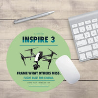 Thumbnail for DJI Inspire 3 design on light green round mouse pad