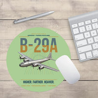 Thumbnail for B-29A Superfortress design on light green round mouse pad