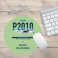 Thumbnail for Tecnam P2010 design on light green round mouse pad
