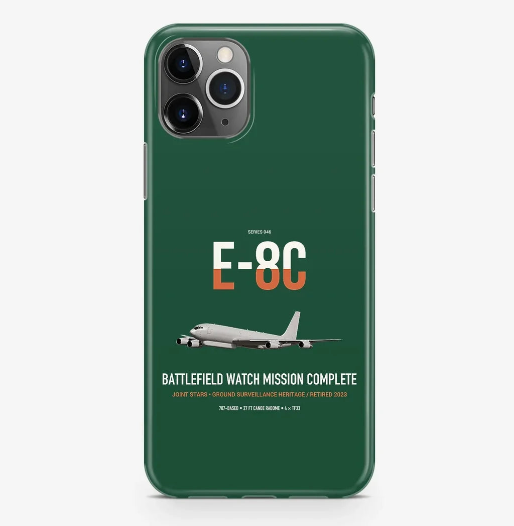 E-8C Joint STARS design on dark green magsafe iphone case, for iPhone Pro Max