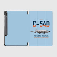 Thumbnail for C-54D Skymaster design on light blue samsung tablet tablet case