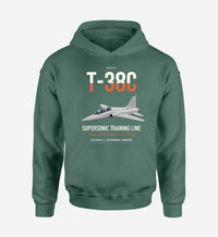 Thumbnail for T-38C Talon design on green double-side hoodie, single-side print