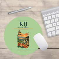 Thumbnail for Niigata Airport (KIJ) design on light green round mouse pad