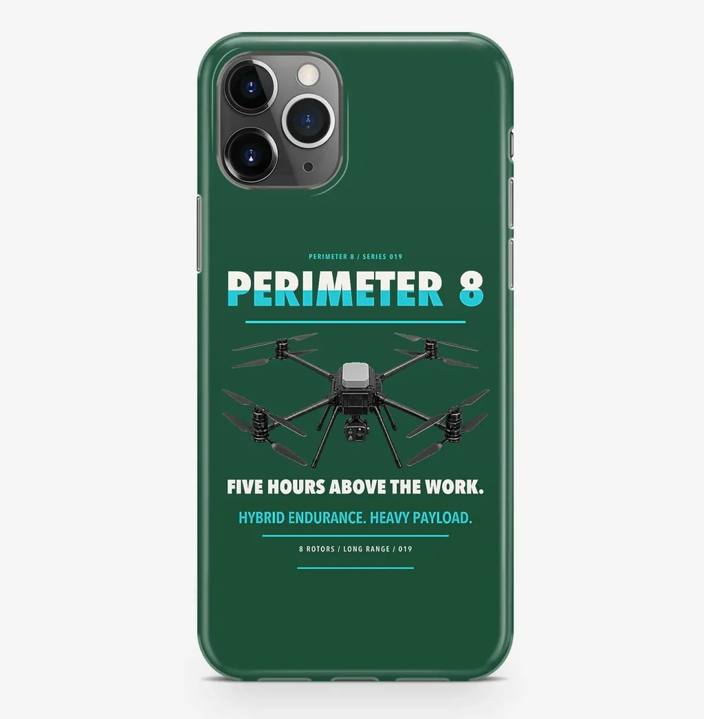 Skyfront Perimeter 8 Case ProMax design on dark green iphone case promax