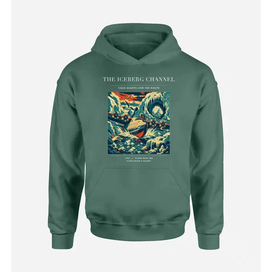 VINTAGE G4276 - The Iceberg Channel - Premium Hoodie design on green premium