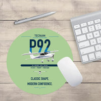 Thumbnail for Tecnam P92 Echo MkII design on light green round mouse pad