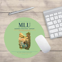 Thumbnail for Monroe Regional Airport (MLU) design on light green round mouse pad