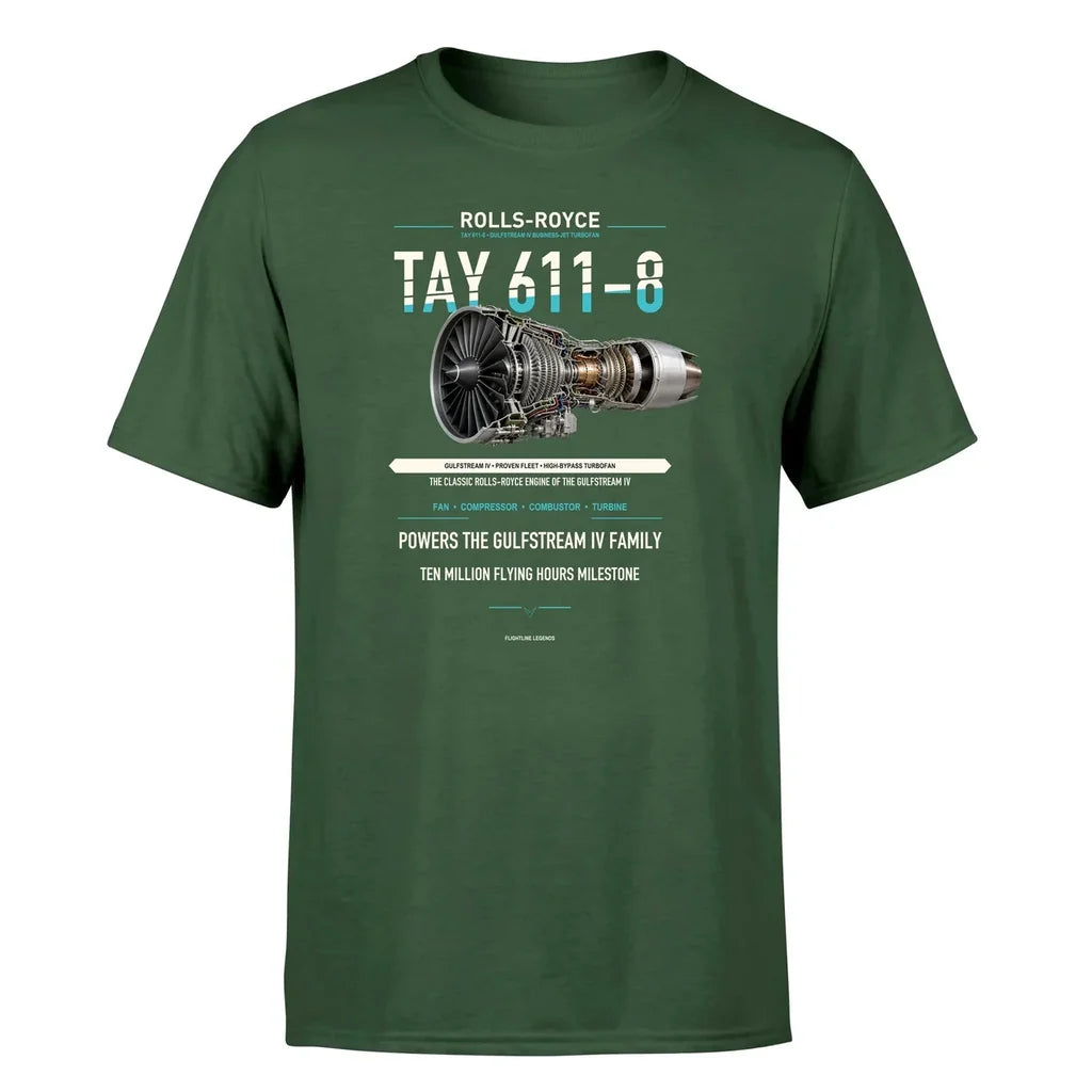 TAY 611-8 design on dark green single side