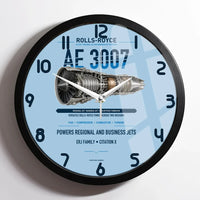 Thumbnail for AE 3007 design on light blue framed wall clock