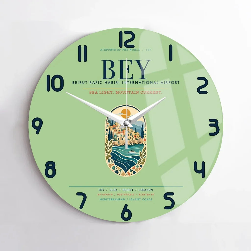 Beirut Rafic Hariri International Airport BEY - Levantine Sea Current - Green