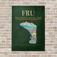 Thumbnail for Manas International Airport FRU — Bishkek vertical canvas print - no frame - dark green background