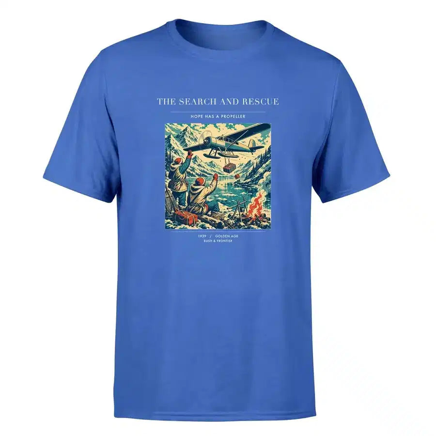 VINTAGE G4052 - The Search And Rescue - Premium T-Shirt design on blue premium t shirt