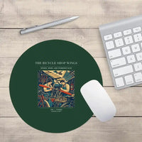 Thumbnail for VINTAGE G4323 - The Bicycle Shop Wings - Designed Mouse Pads design on darkgreen round