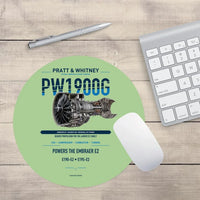 Thumbnail for PW1900G design on light green round mouse pad