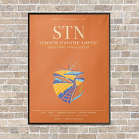 Thumbnail for London Stansted Airport STN - Canvas Framed - Orange