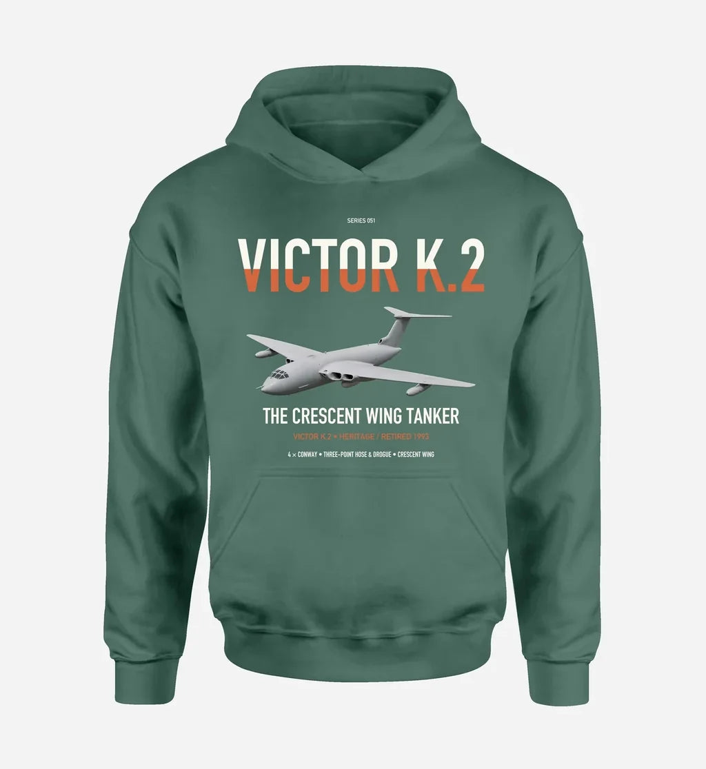 Handley Page Victor K.2 design on green double-side hoodie, single-side print