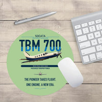 Thumbnail for Socata TBM 700 design on light green round mouse pad