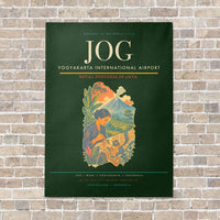 Thumbnail for Yogyakarta International Airport JOG vertical canvas print - no frame - dark green background