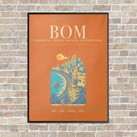 Thumbnail for Chhatrapati Shivaji Maharaj International Airport Mumbai BOM - Canvas Framed - Orange