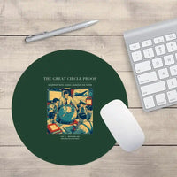 Thumbnail for VINTAGE G4292 - The Great Circle Proof - Designed Mouse Pads design on darkgreen round